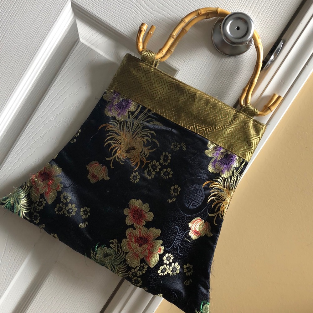 Black Oriental style purse